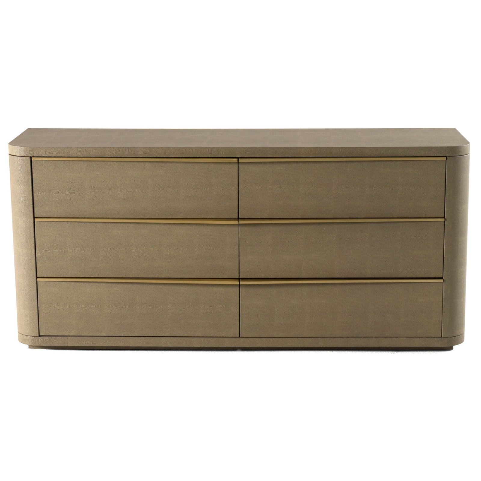 Modrest Lois - Modern Beige Shagreen + Brass Dresser - Image 5