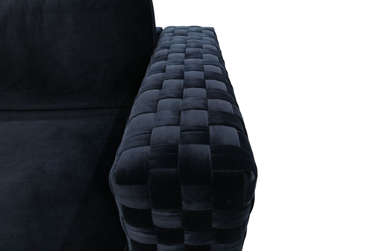 Divani Casa Lori - Modern Velvet Glam Black & Gold Sofa - Image 4
