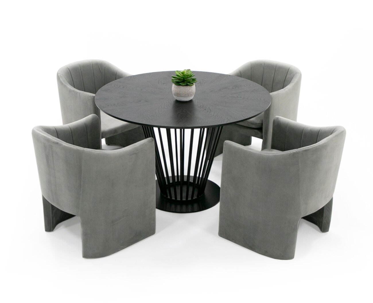 Modrest Conroy - Modern Black Round Dining Table - Image 4