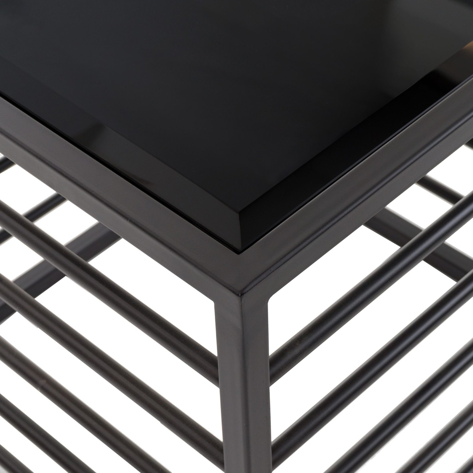 Modrest Malvo - Modern Black + Glass End Table - Image 3