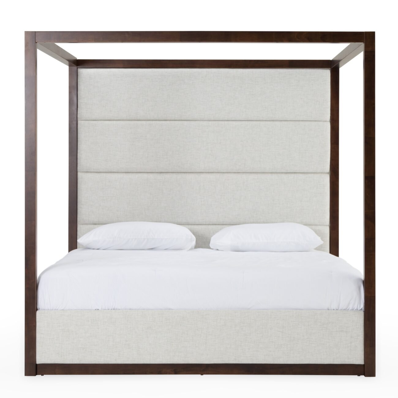 Modrest Manhattan - Contemporary Canopy Brown Oak Bed - Image 3