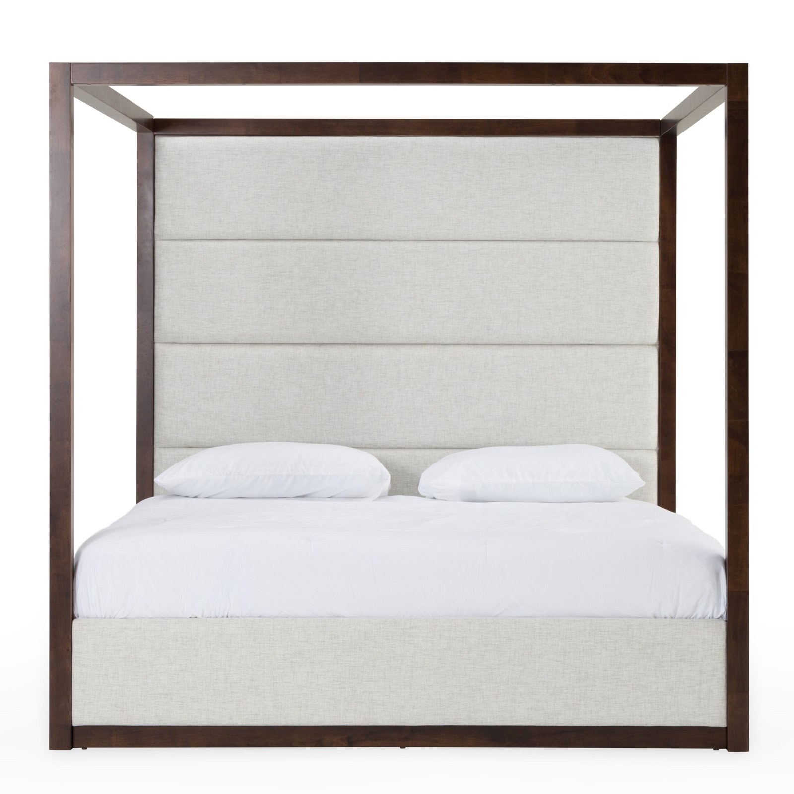 Modrest Manhattan - Contemporary Canopy Brown Oak Bed - Image 3
