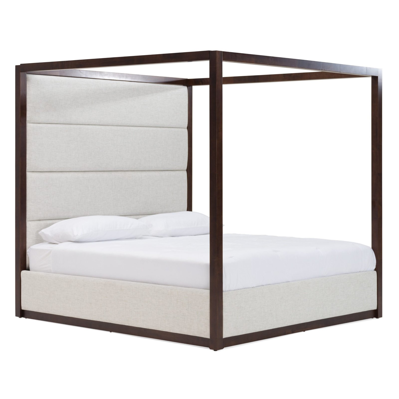 Modrest Manhattan - Contemporary Canopy Brown Oak Bed - Image 4