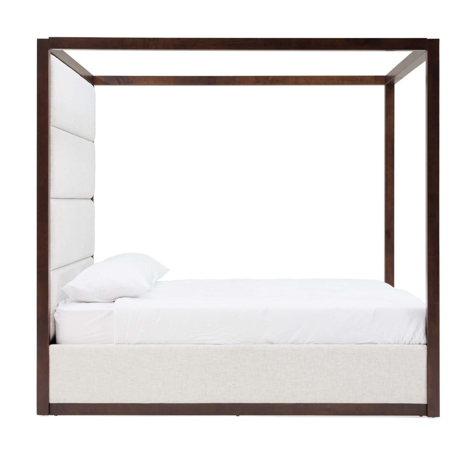 Modrest Manhattan - Contemporary Canopy Brown Oak Bed - Image 5