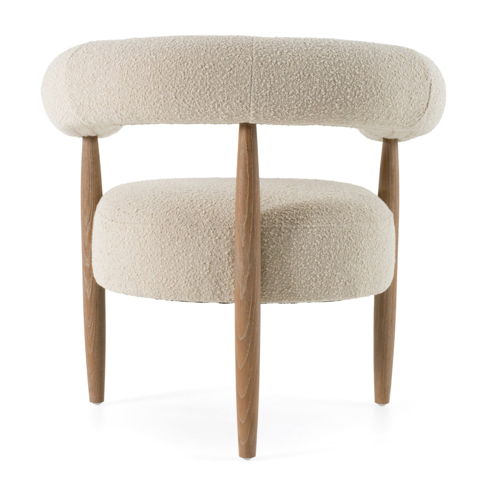 Modrest Marchland - Modern Beige Fabric + Oak Accent Chair - Image 4