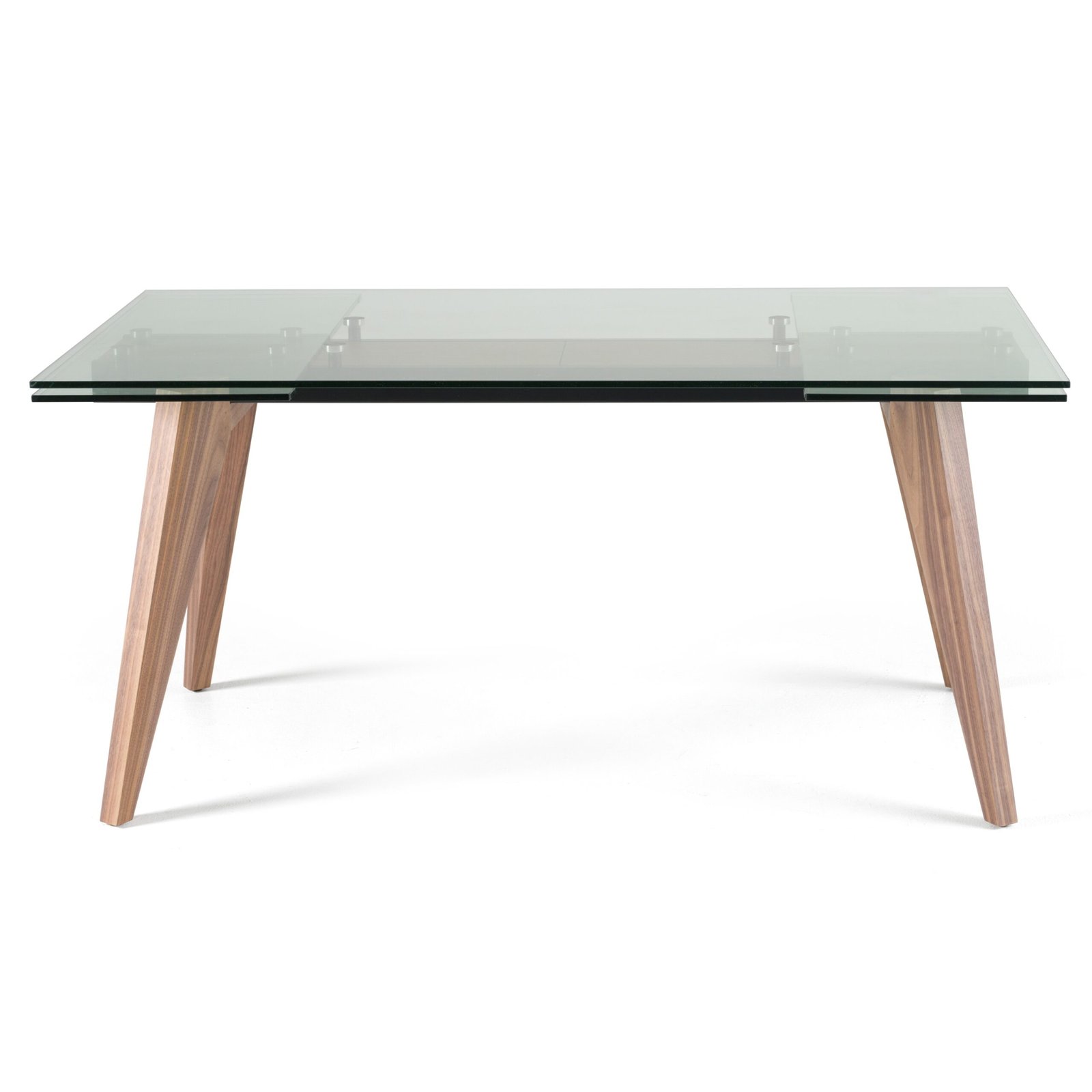 Modrest Marcus - Modern Glass + Walnut Extendable Dining Table - Image 2
