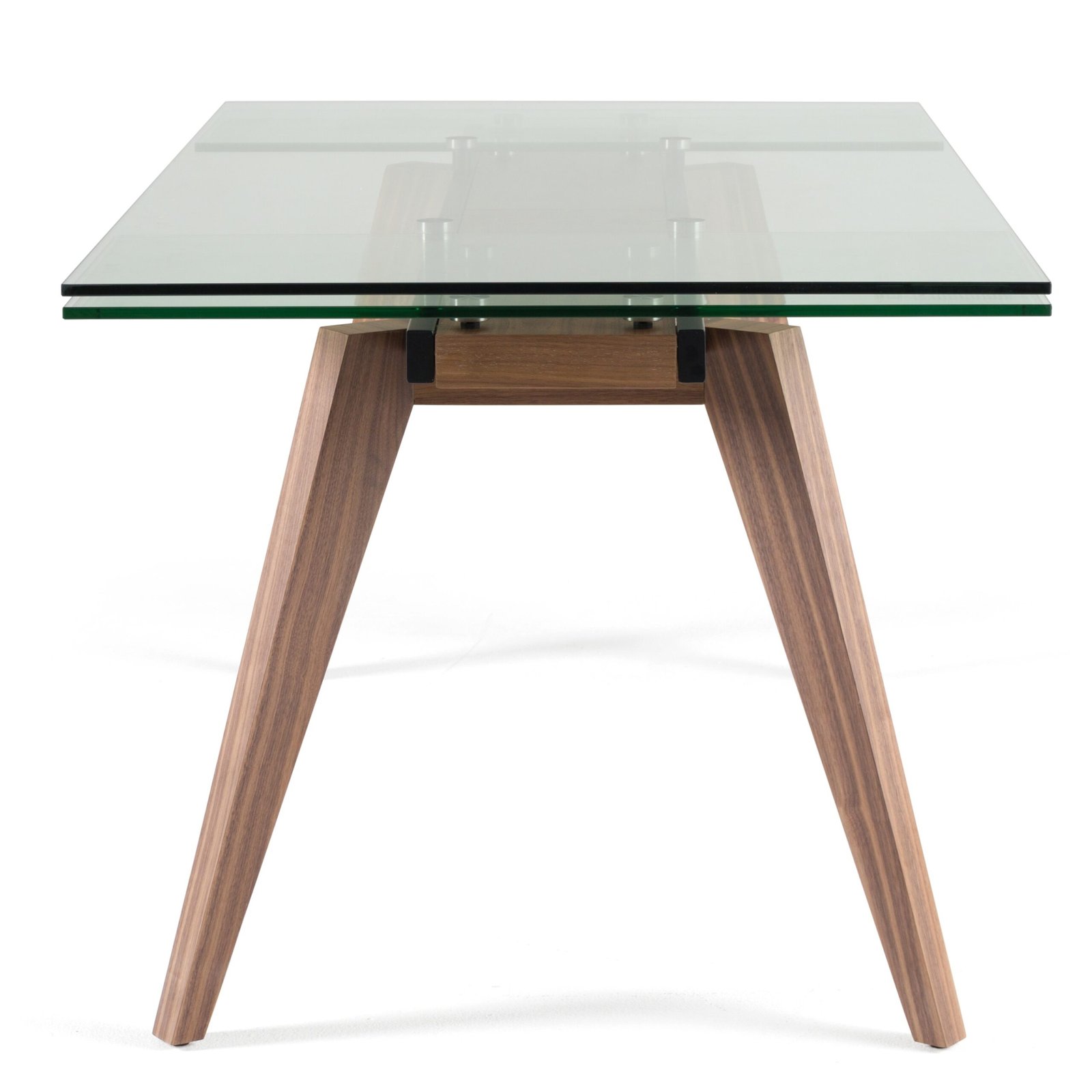 Modrest Marcus - Modern Glass + Walnut Extendable Dining Table - Image 3