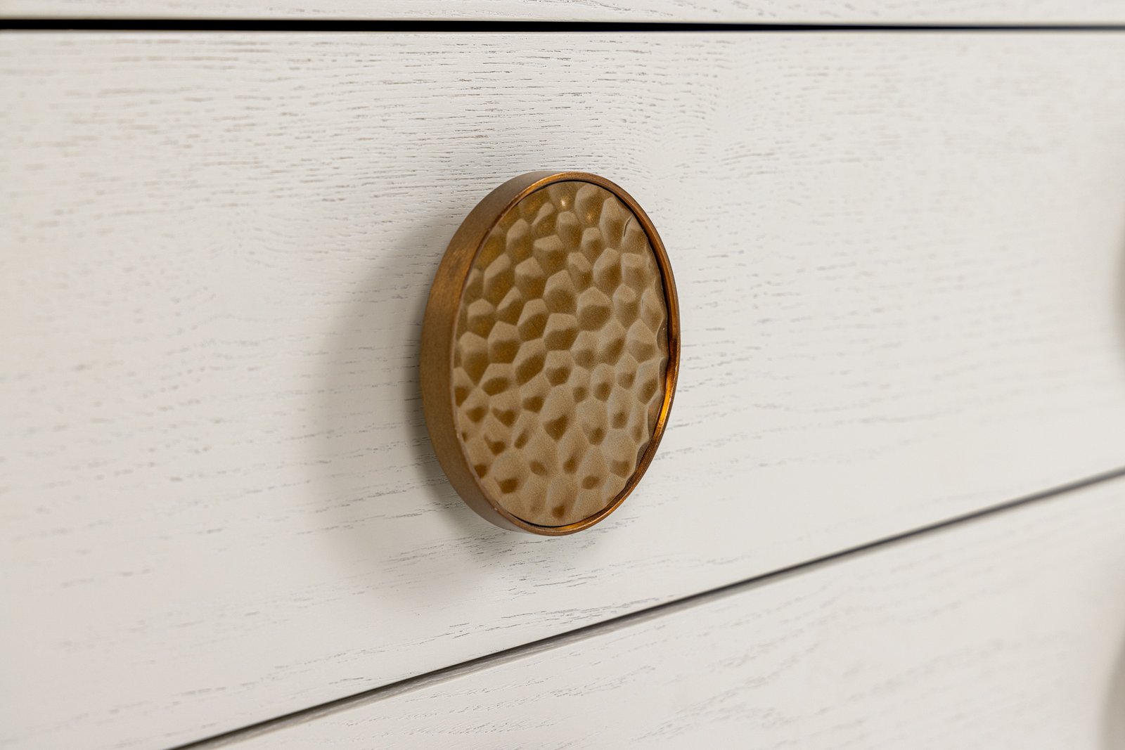 Modrest Marjorie - Modern Cream & Brushed Gold Nightstand - Image 3