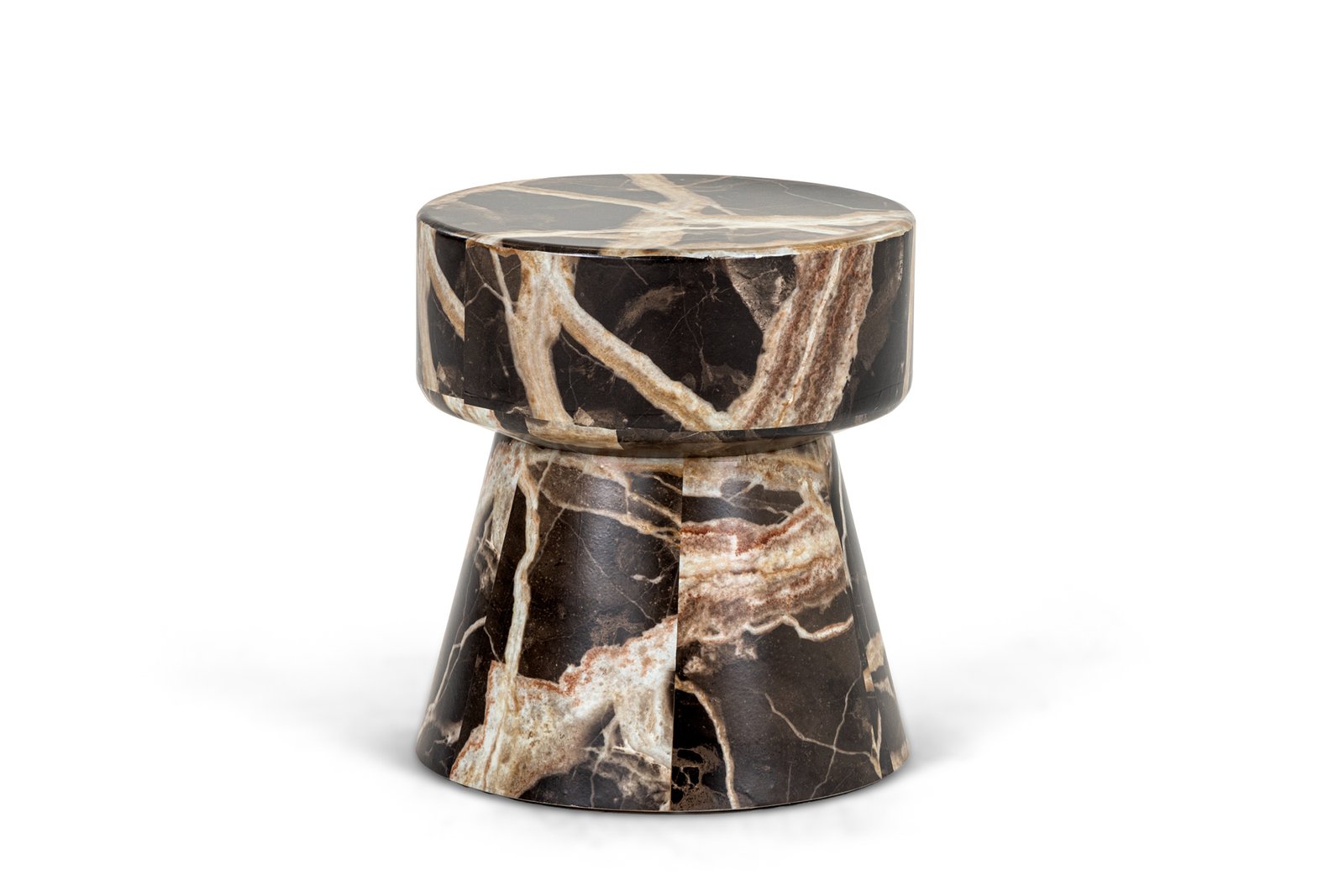 Modrest Marlow - Modern Faux Marble End Table Set - Image 2