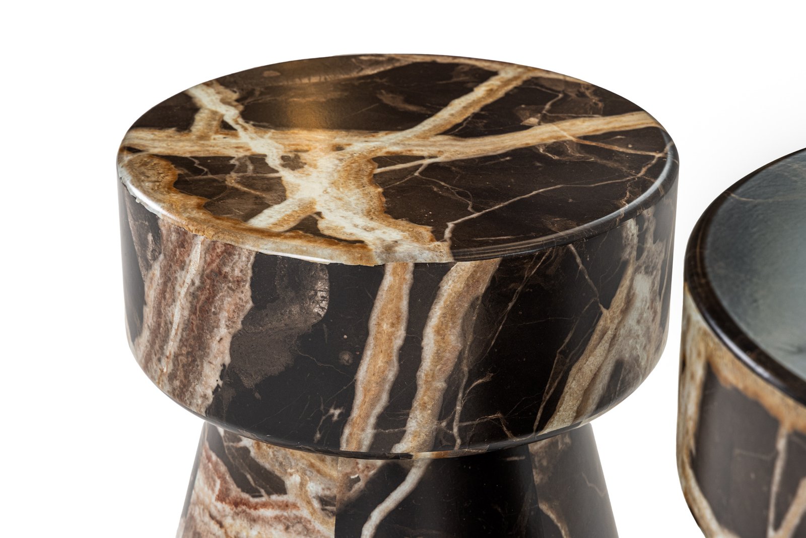 Modrest Marlow - Modern Faux Marble End Table Set - Image 3