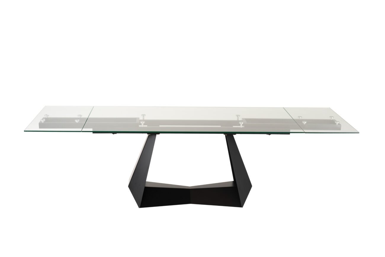 Modrest Maroney - Modern Black and Glass Extendable 70.5"/106" Dining Table - Image 3