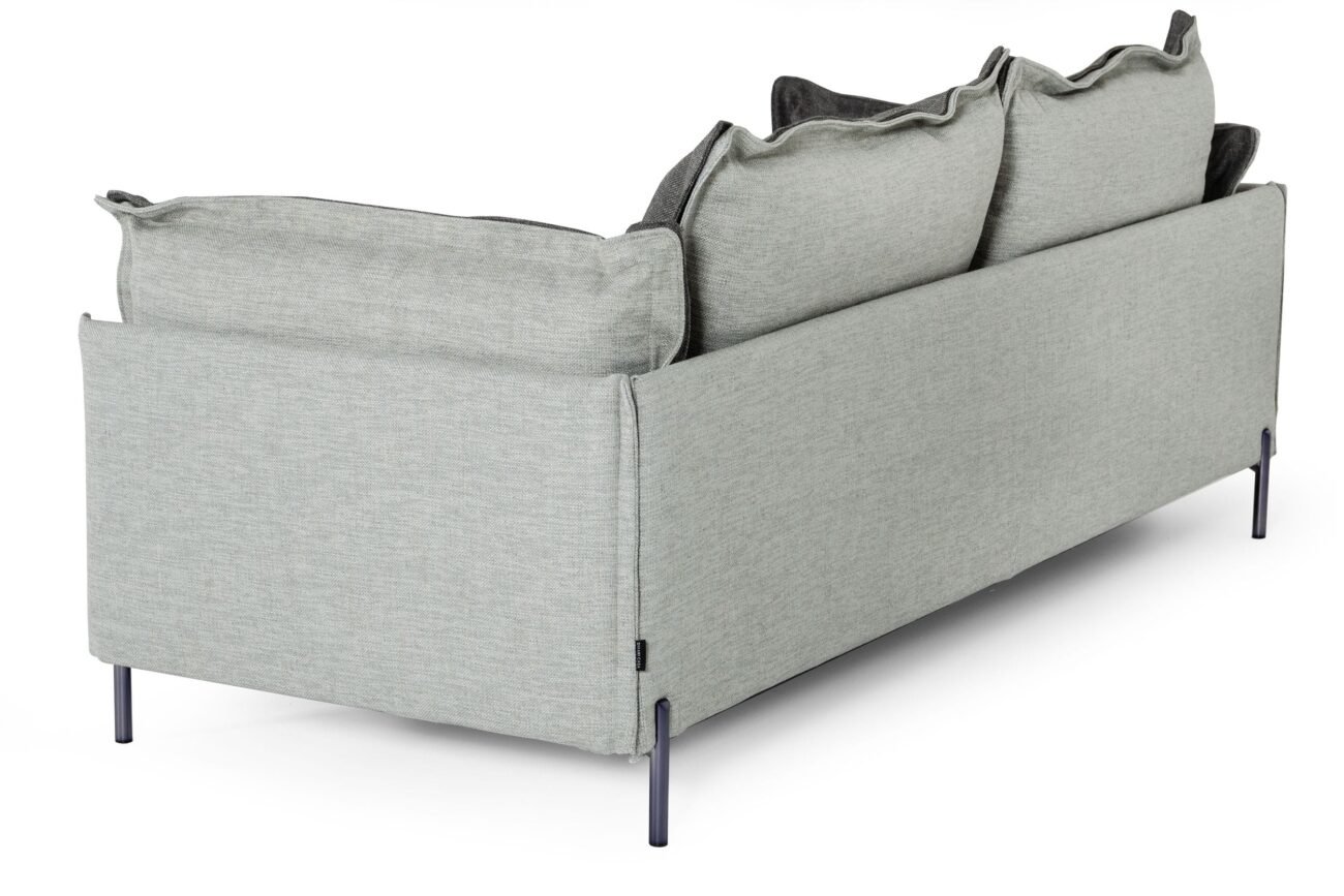 Divani Casa Mars - Modern Grey & Dark Grey Fabric Sofa - Image 4
