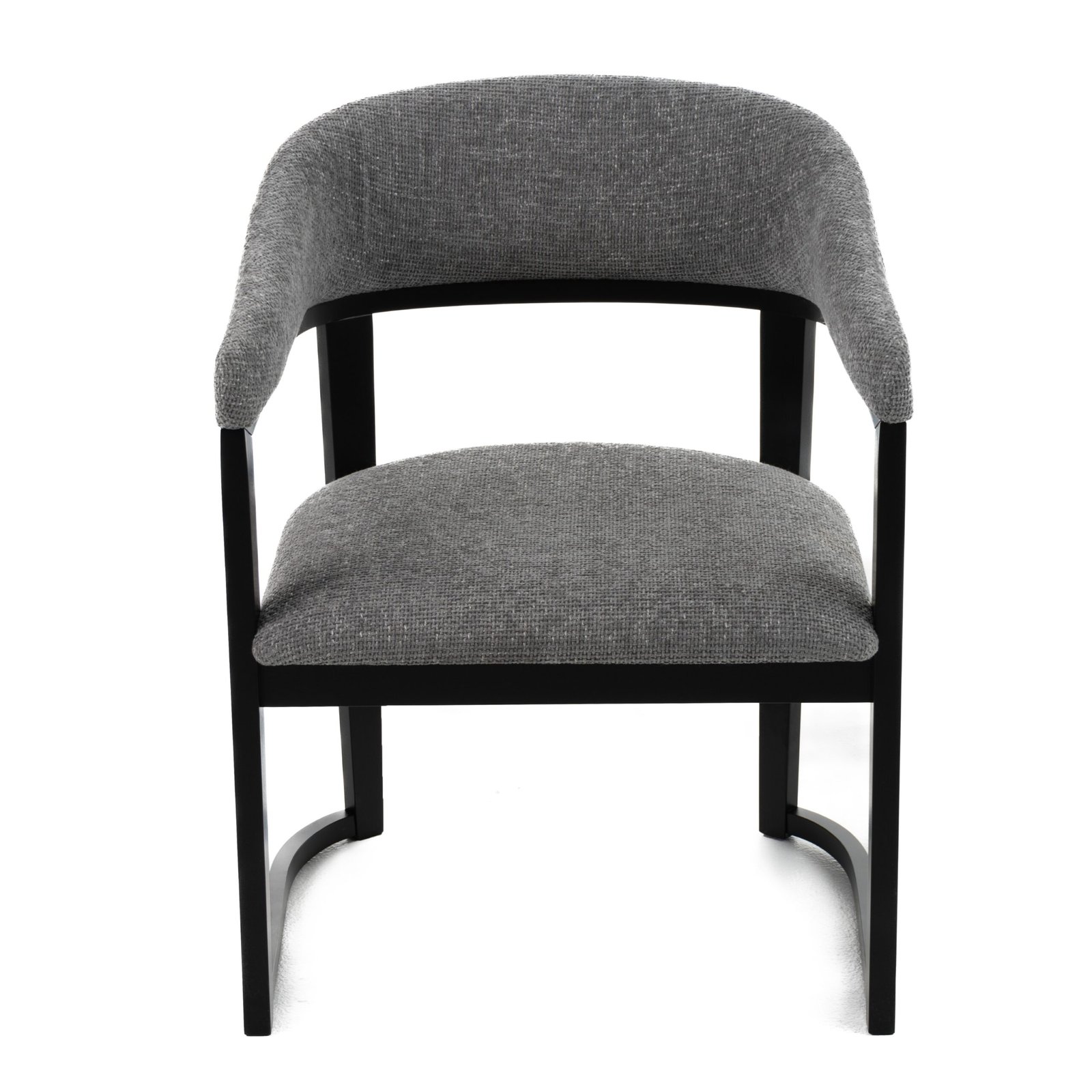 Modrest Maury - Modern Grey Fabric + Black Dining Chair - Image 2