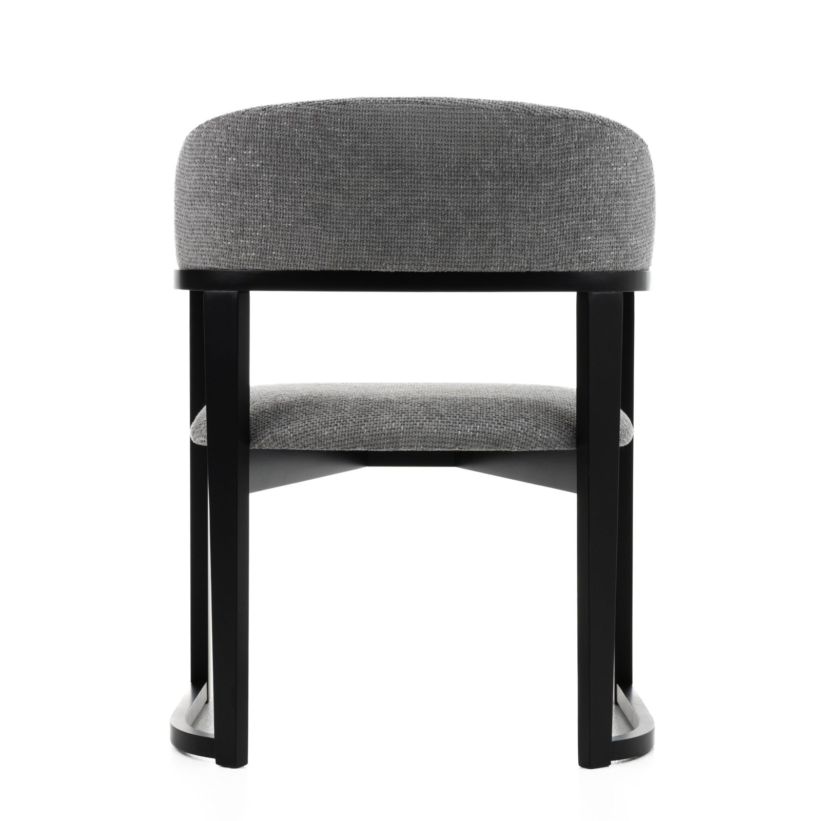 Modrest Maury - Modern Grey Fabric + Black Dining Chair - Image 4