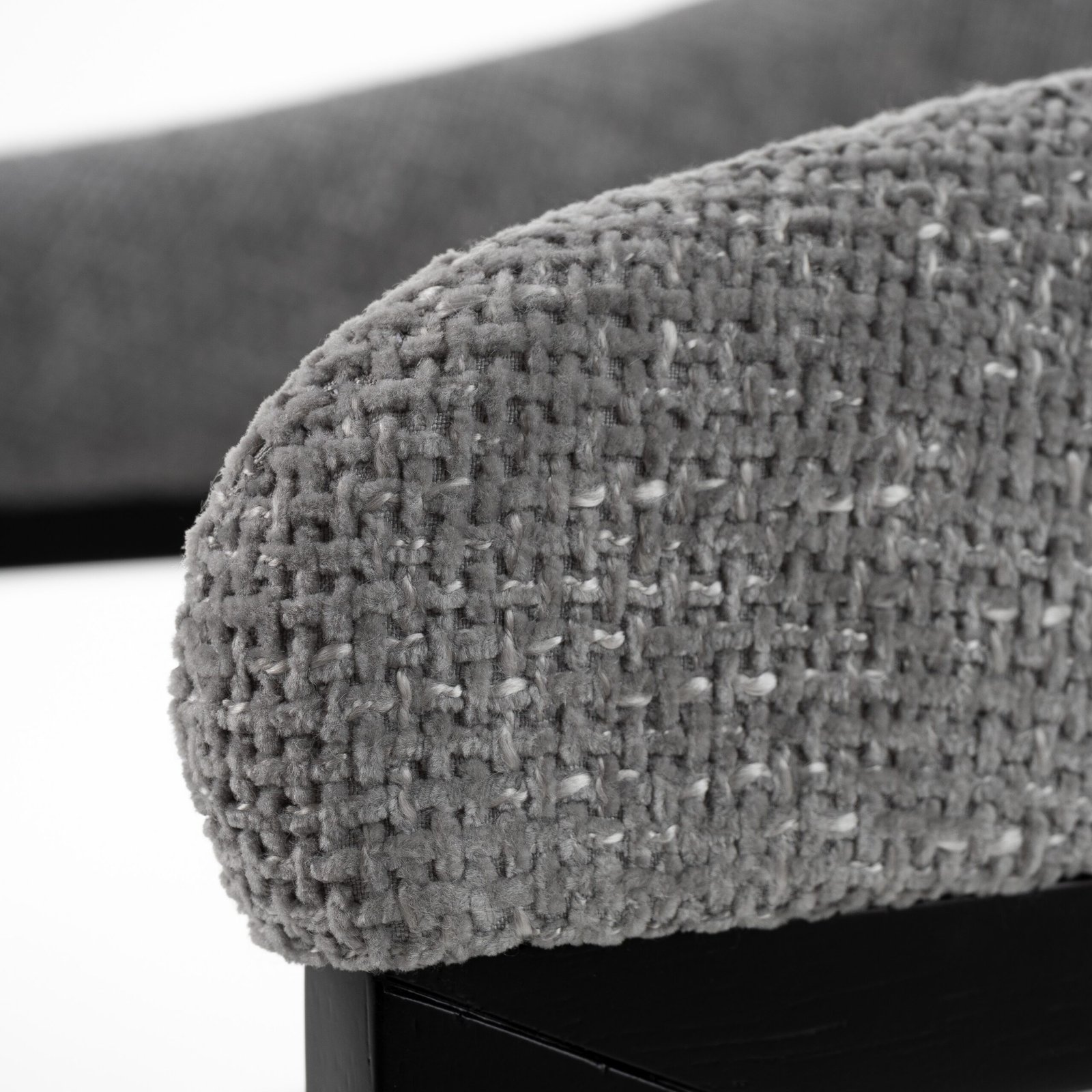 Modrest Maury - Modern Grey Fabric + Black Dining Chair - Image 5