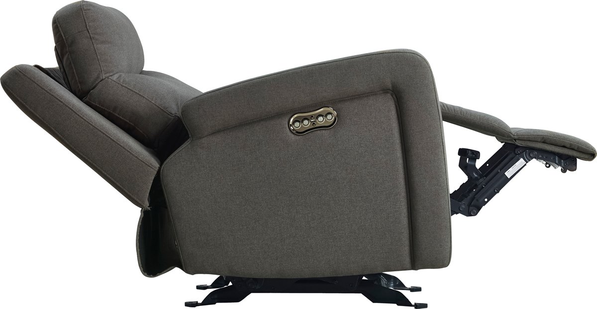 Divani Casa Shaw Modern Grey Fabric Recliner Chair - Image 2