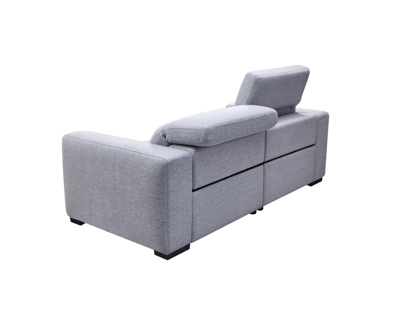 Divani Casa Bode - Modern Grey Fabric Sofa with 2 Recliners - Image 2
