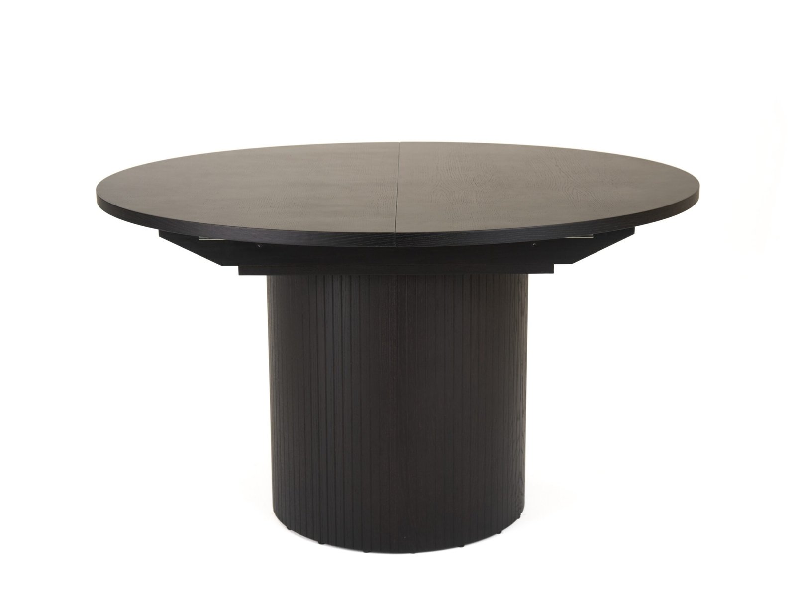 Modrest Miami - Modern Black Oak Round Dining Table With Extension - Image 4