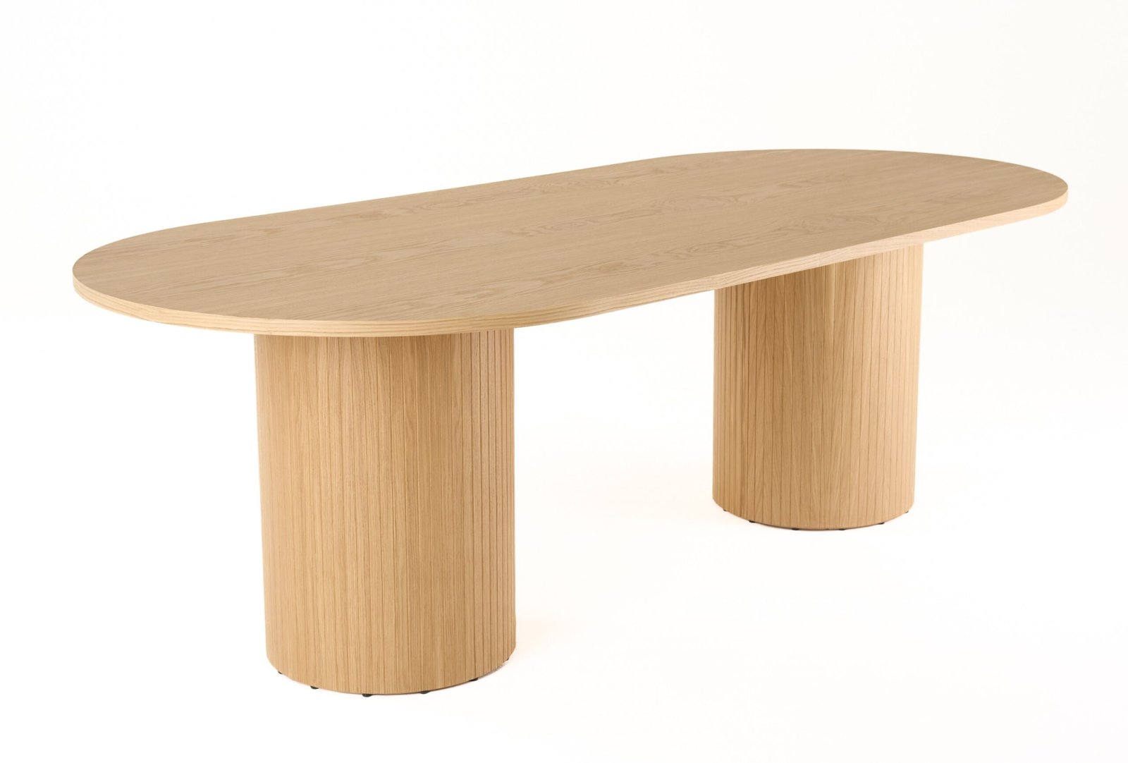 Modrest Miami - Modern Natural Oak Oval Dining Table - Image 3