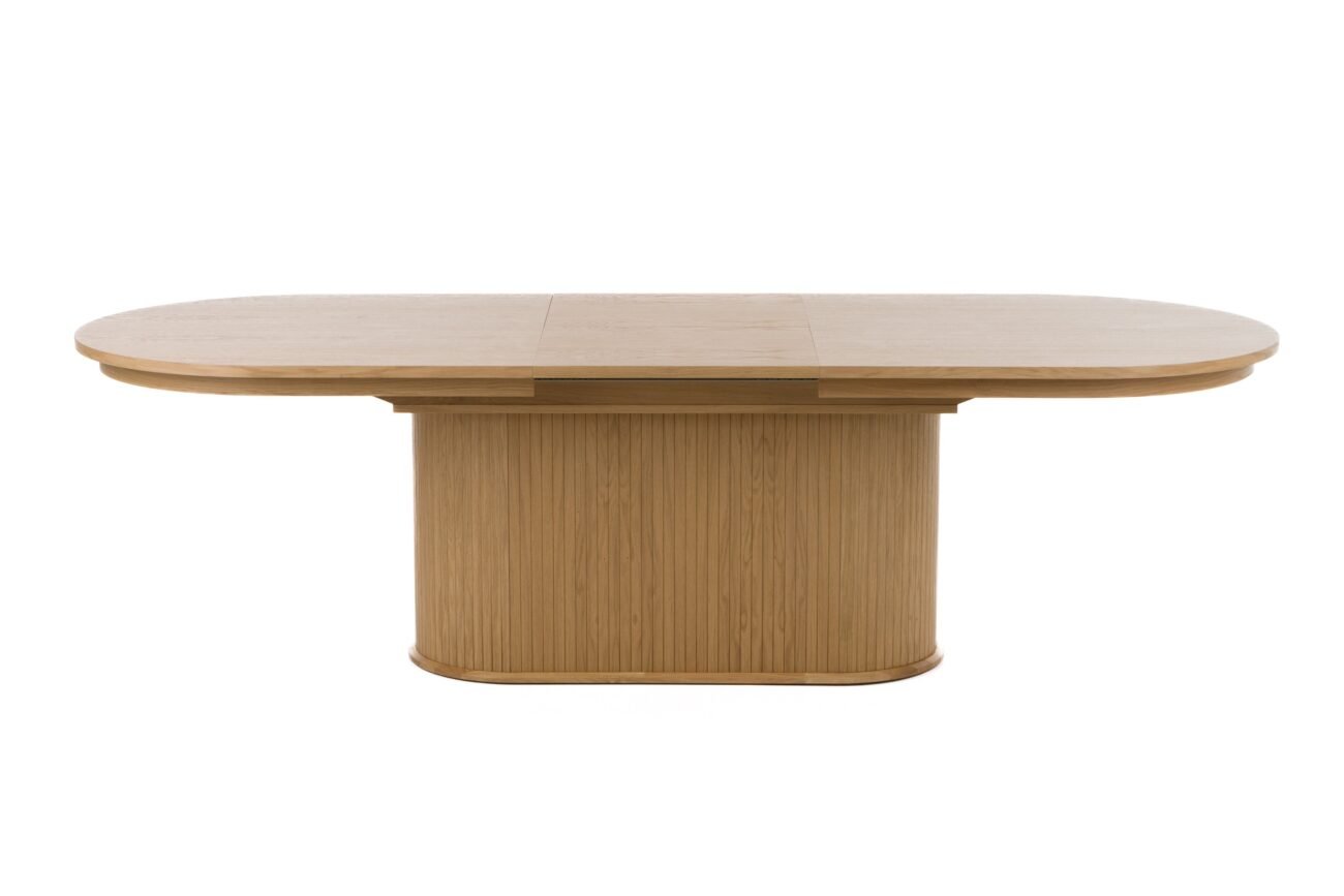 Modrest Milan Modern Natural Oak Dining Table With Extension - Image 3