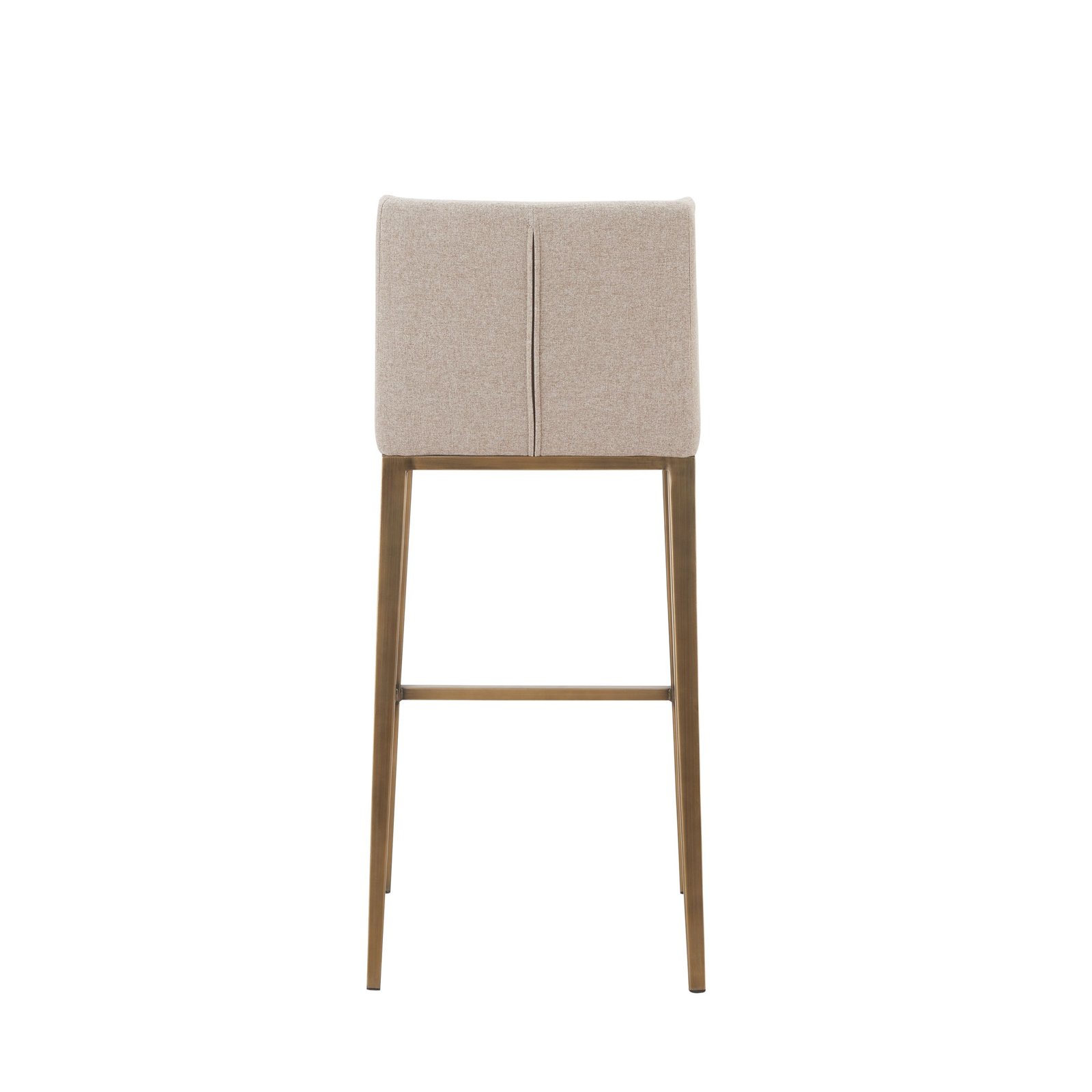 Modrest Mimi - Contemporary Beige + Brass Bar Stool (Set of 2) - Image 2