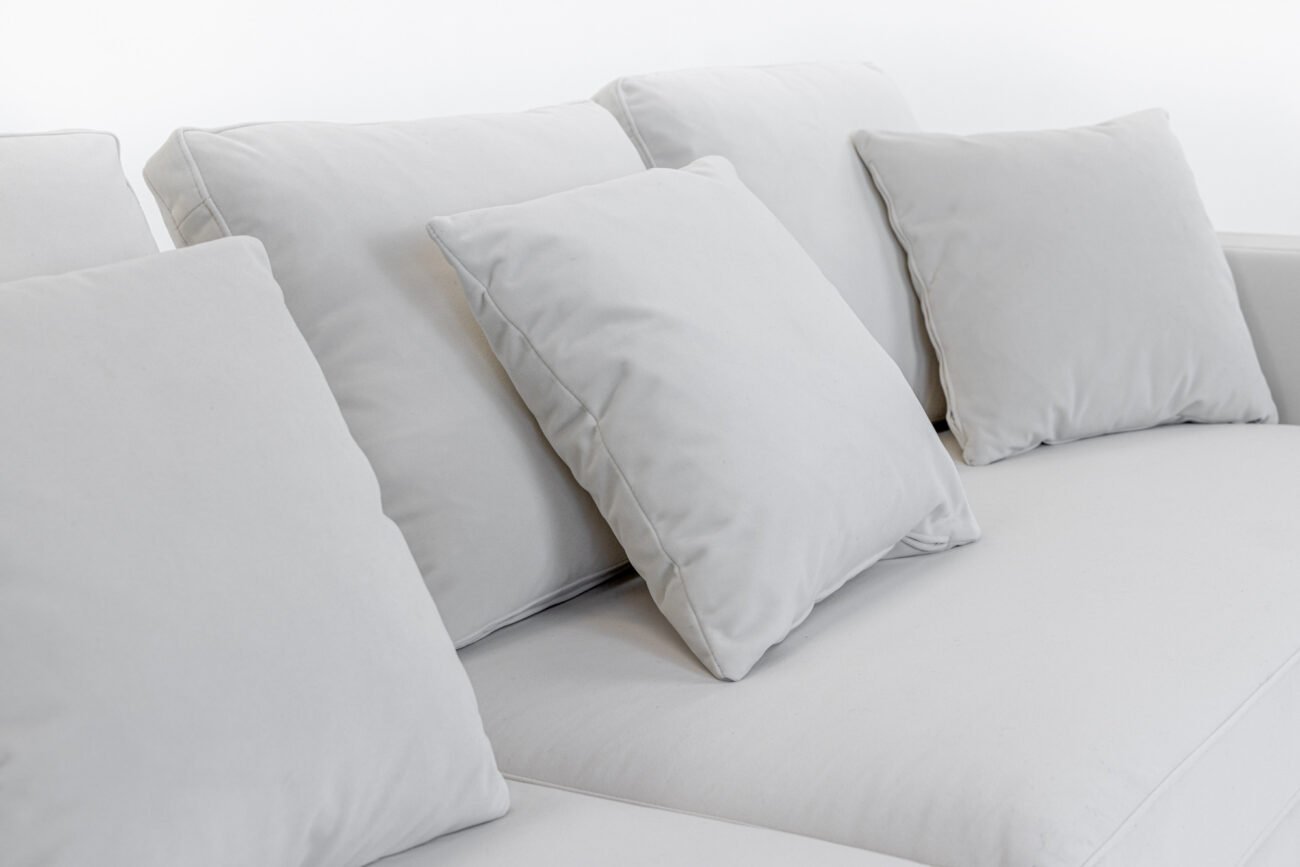 Divani Casa Mobray - Glam Light Grey Velvet + Gold Sofa - Image 5