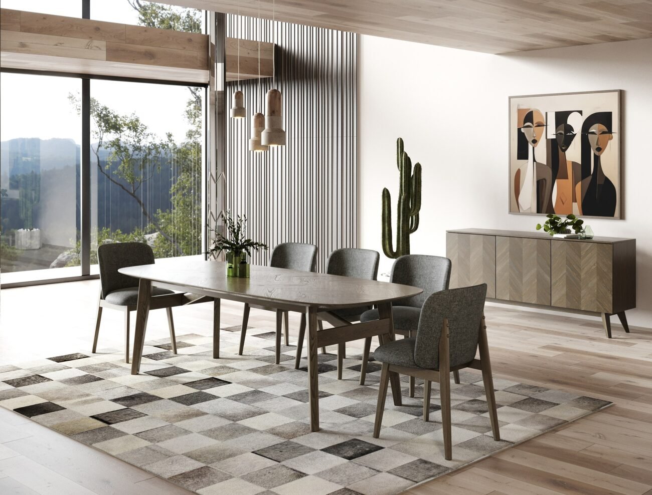 Modrest Costello - Mid-Century Modern Wenge Dining Table - Image 3