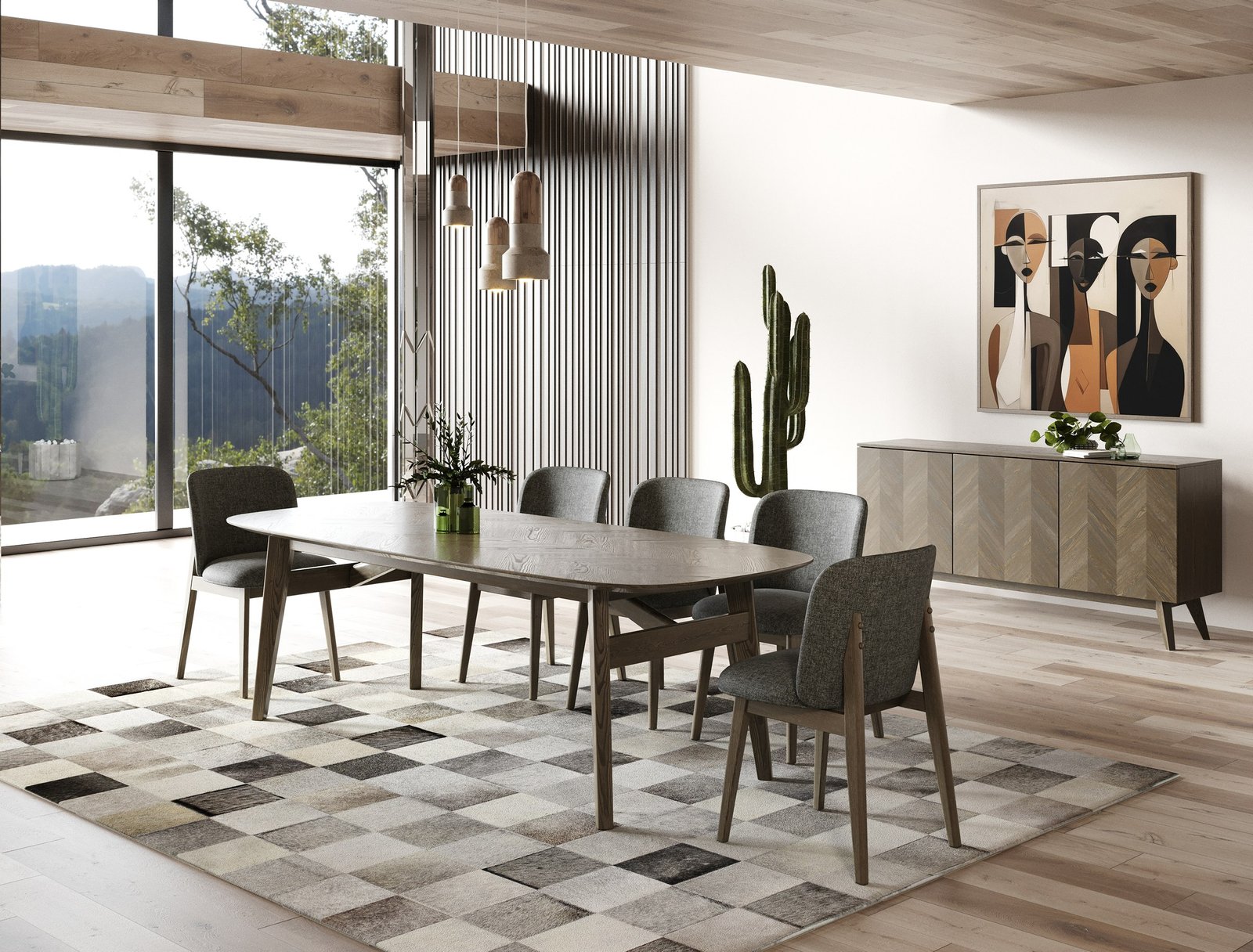 Modrest Costello - Mid-Century Modern Wenge Dining Table - Image 3
