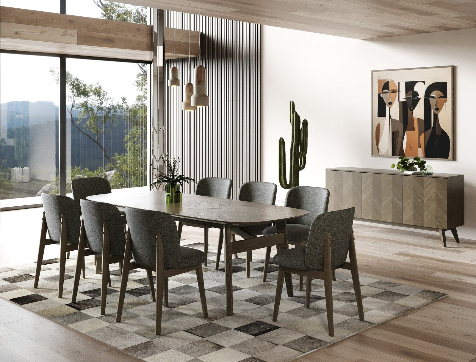 Modrest Costello - Mid-Century Modern Wenge Dining Table - Image 2