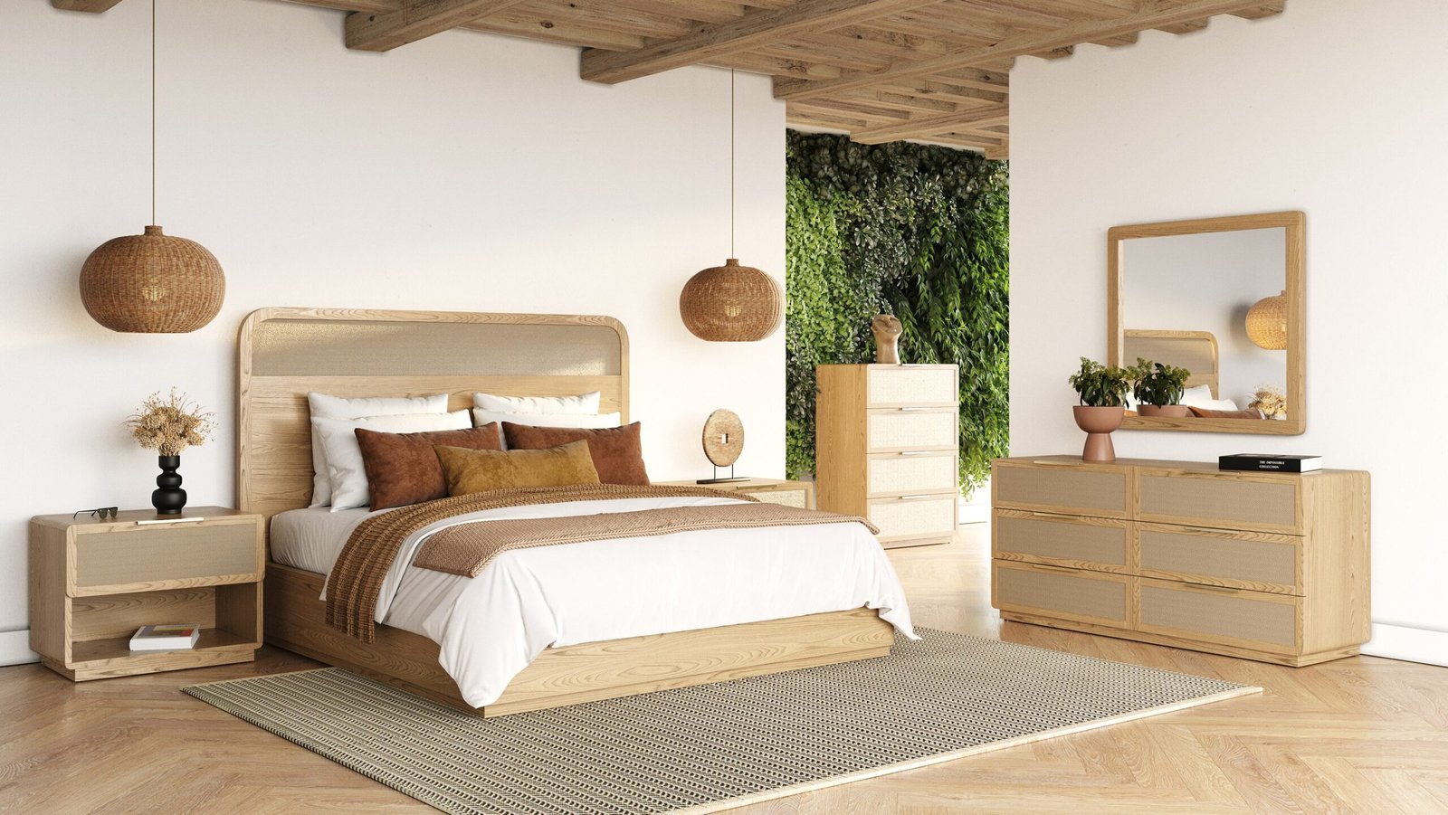 Modrest Gavin - Modern Natural Ash + Rattan Chest - Image 3