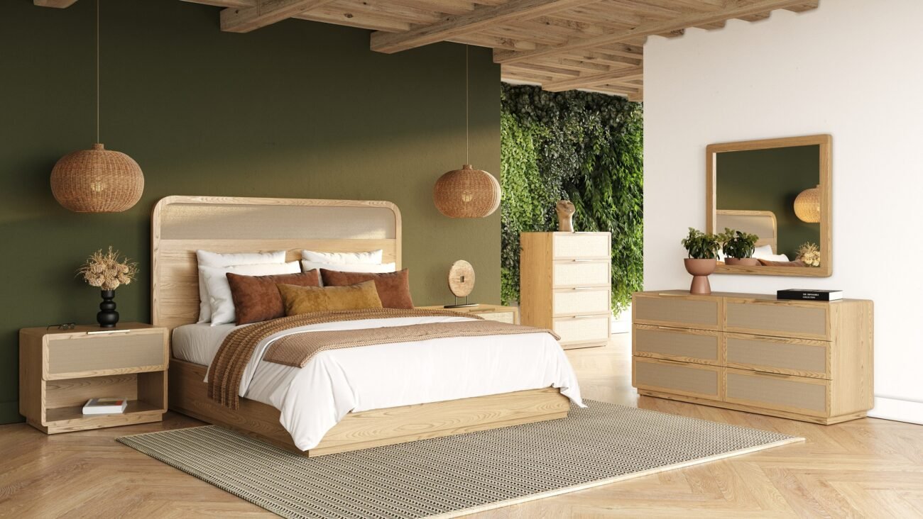 Modrest Gavin - Modern Natural Ash + Rattan Chest - Image 2