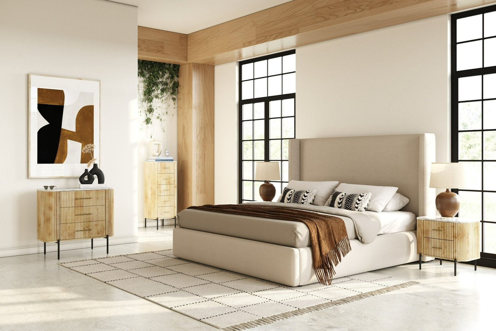 Modrest - Cambridge White Marble & Mango 3 Drawer Dresser