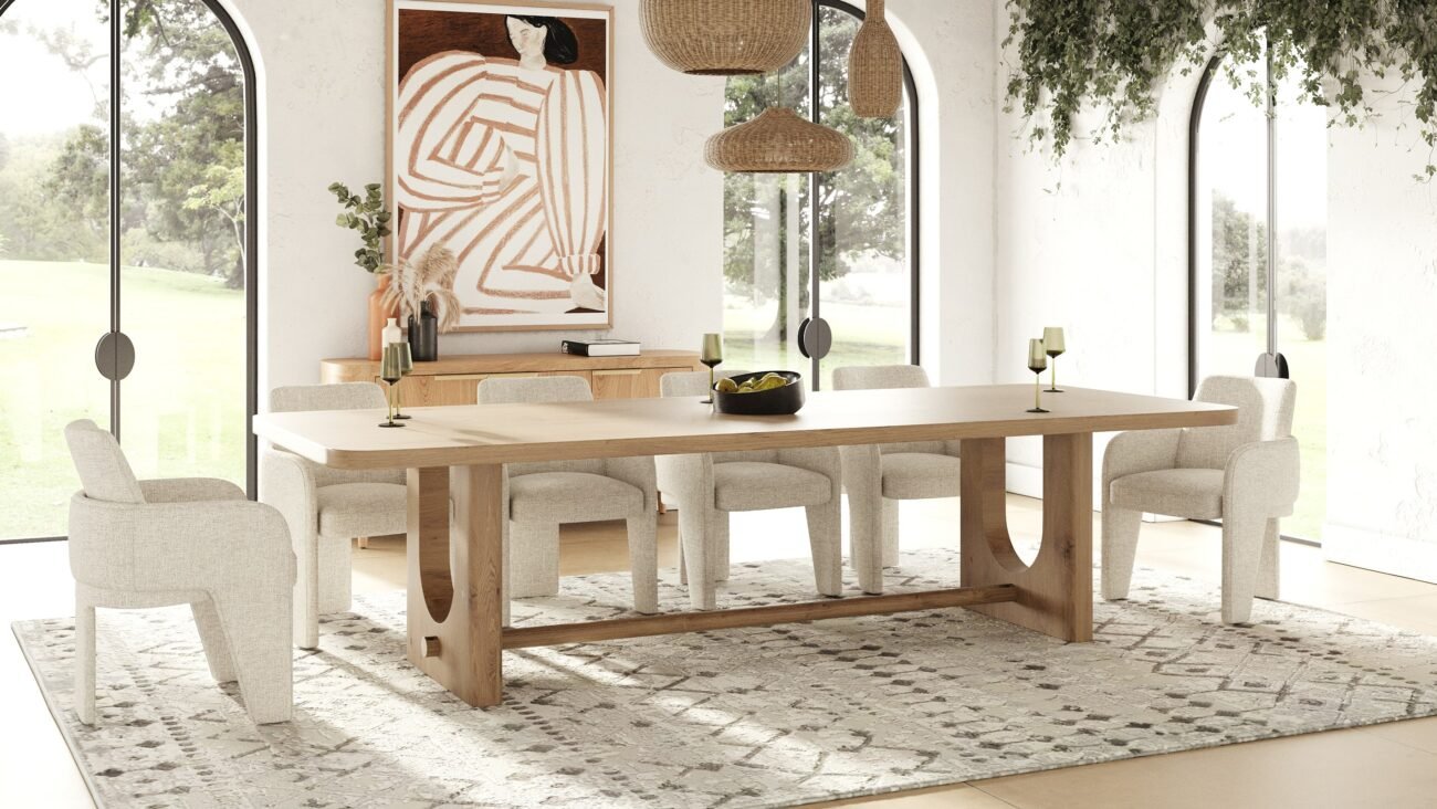 Modrest Walz - Modern Natural Oak Rectangular Dining Table - Image 5