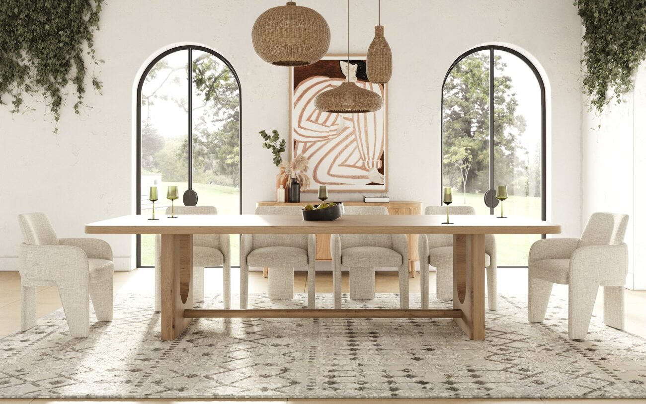 Modrest Walz - Modern Natural Oak Rectangular Dining Table - Image 4