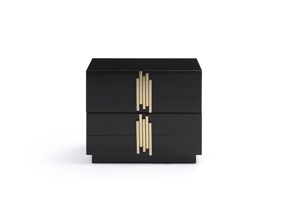 Modrest Token Modern Black & Gold 4-Piece Bedroom Set - Image 3