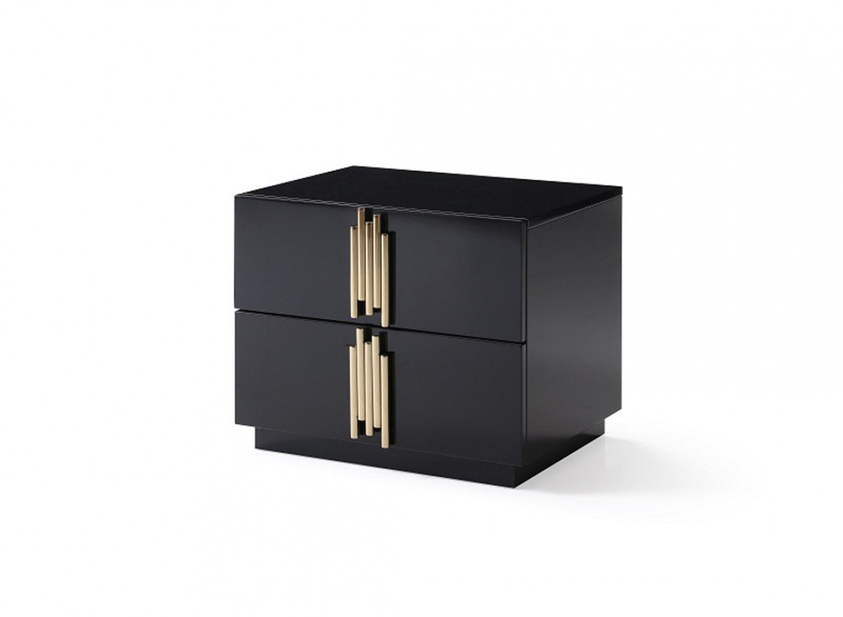 Modrest Token Modern Black & Gold Nightstand - Image 2