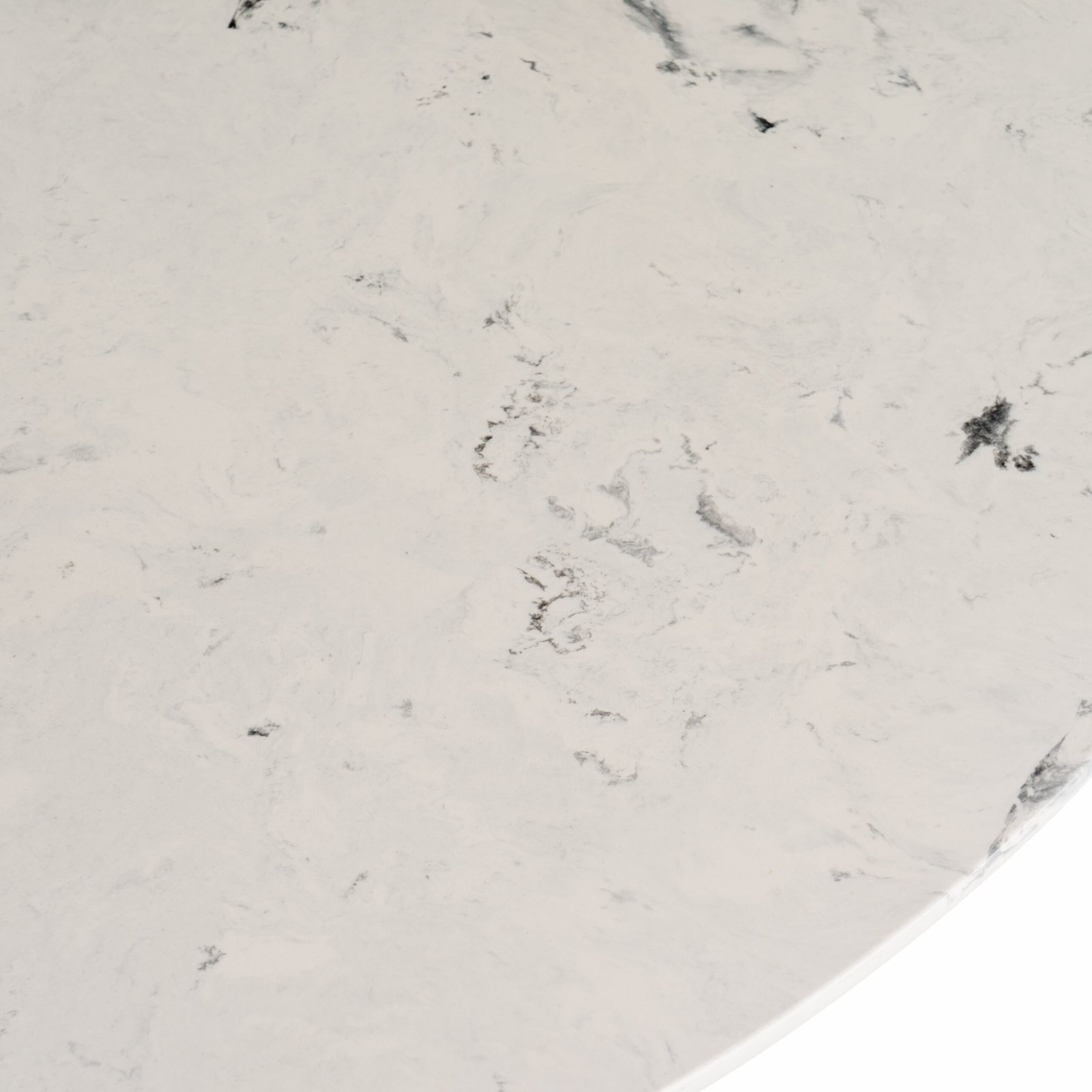 Modrest Nancy - Mid-Century Modern White Marble + Walnut Round Dining Table - Image 3