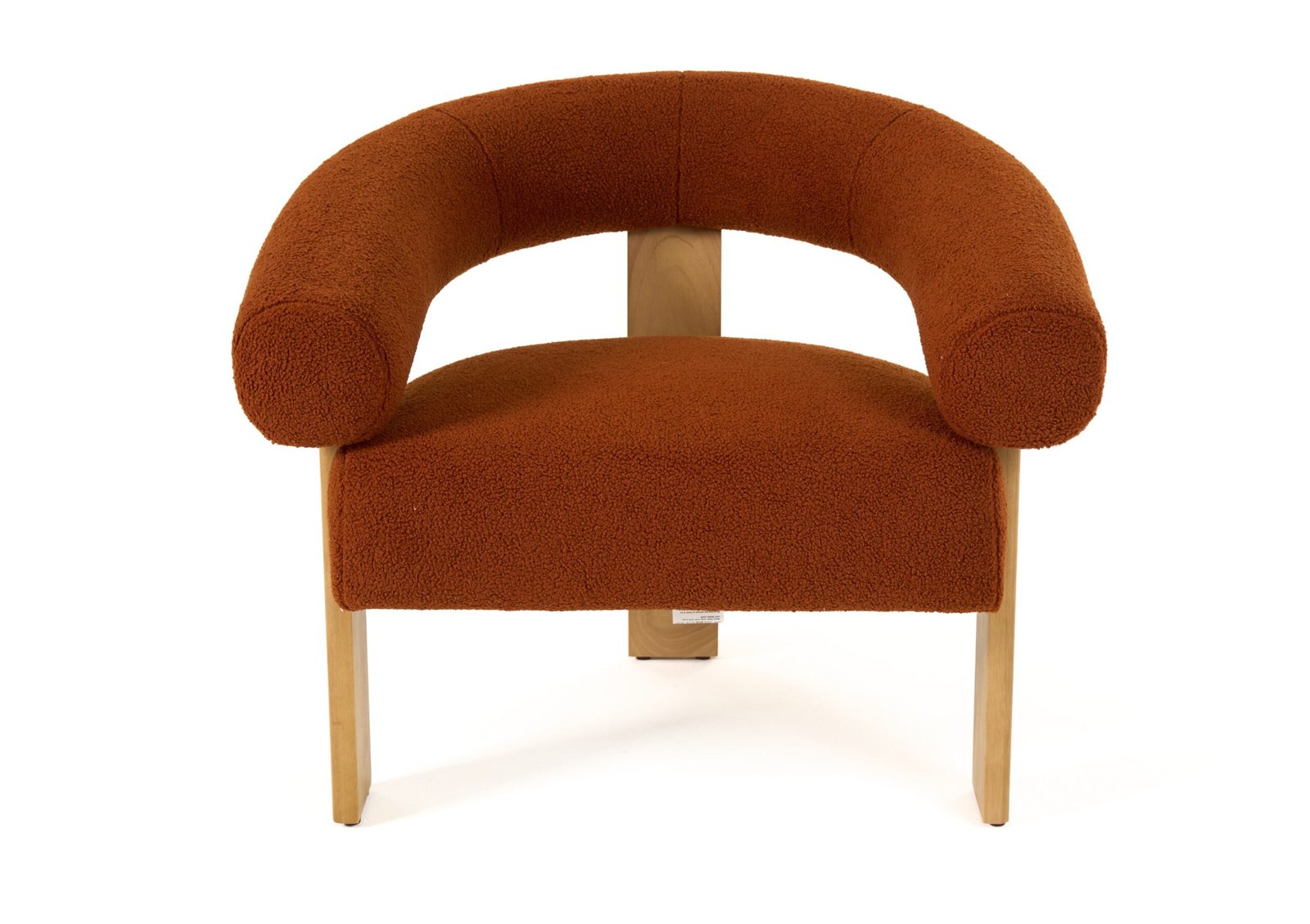 Modrest Nocona - Modern Rust Fabric + Wood Accent Chair - Image 2