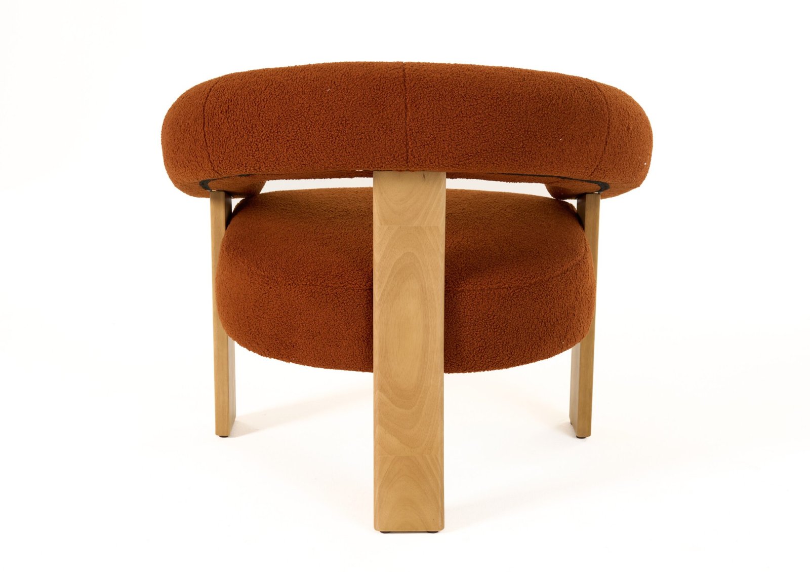 Modrest Nocona - Modern Rust Fabric + Wood Accent Chair - Image 4