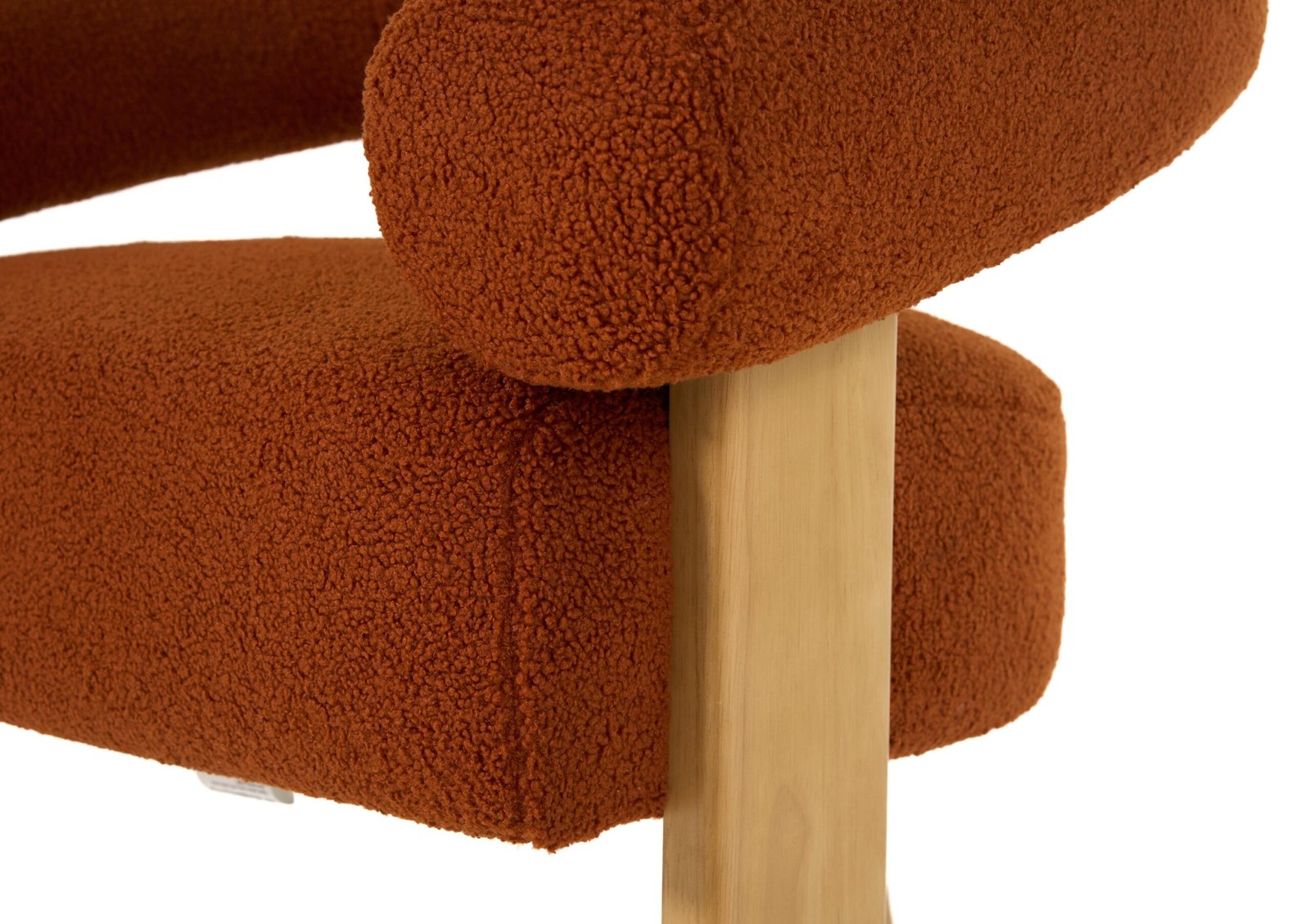Modrest Nocona - Modern Rust Fabric + Wood Accent Chair - Image 5