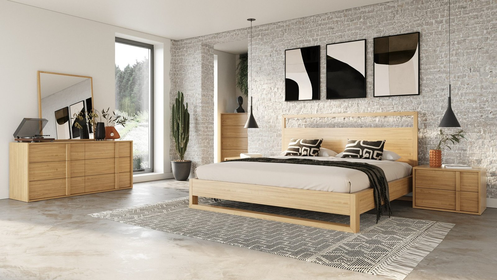 Nova Domus Berlin - Modern Natural Oak Mirror - Image 2