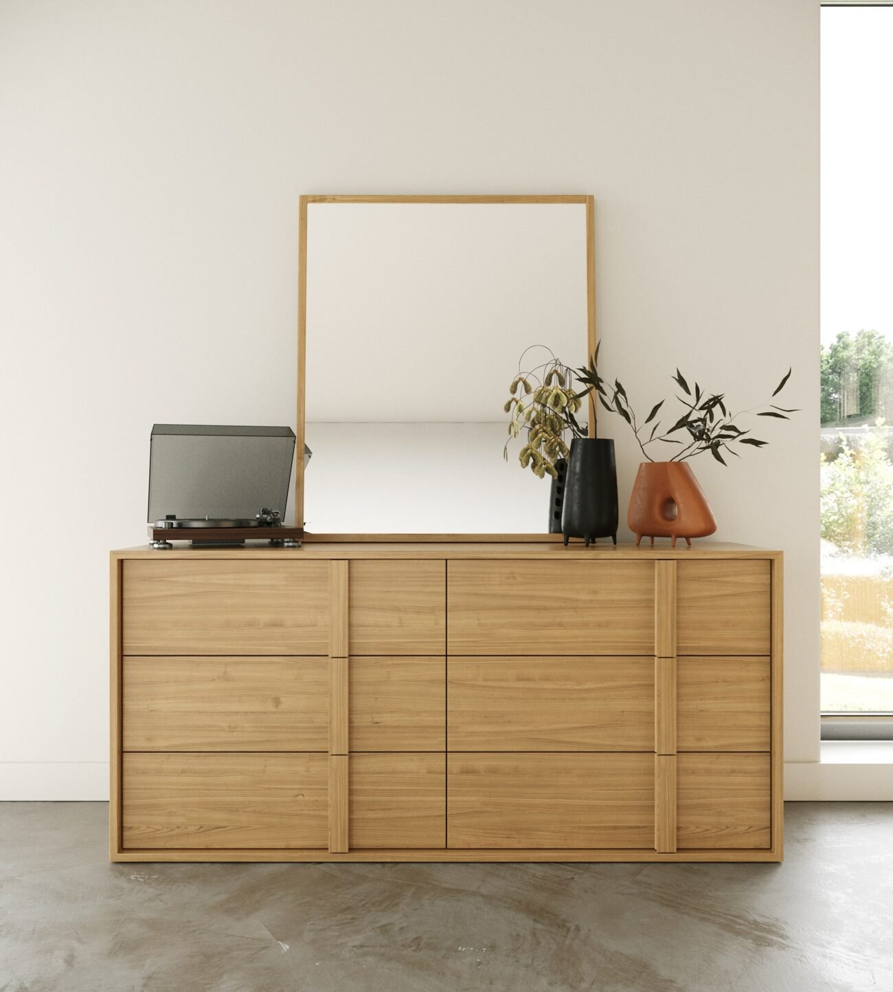 Nova Domus Berlin - Modern Natural Oak Mirror