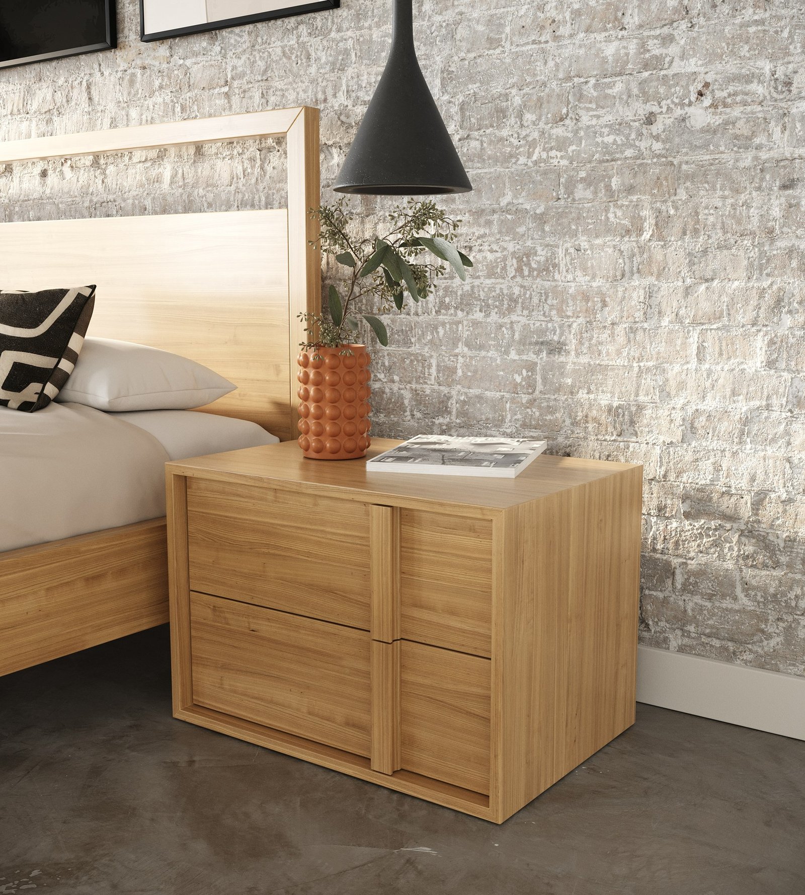 Nova Domus Berlin - Modern Natural Oak Nightstand - Image 4