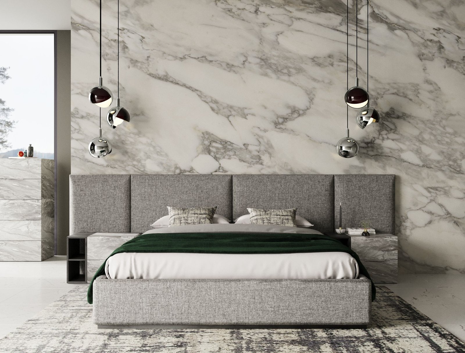 Nova Domus Maranello - Modern Grey Bed Set - Image 4