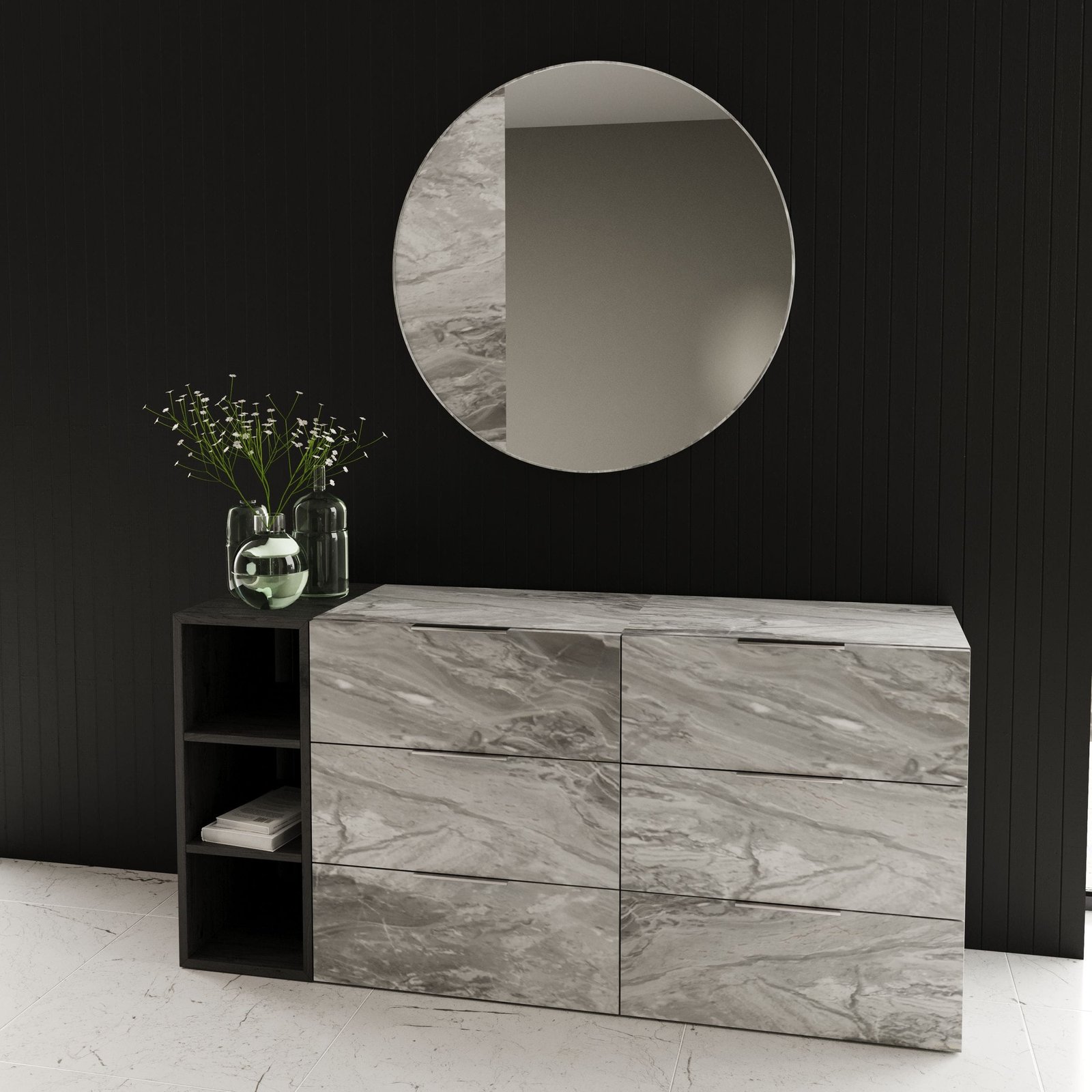 Nova Domus Maranello - Modern Grey Bed Set - Image 3