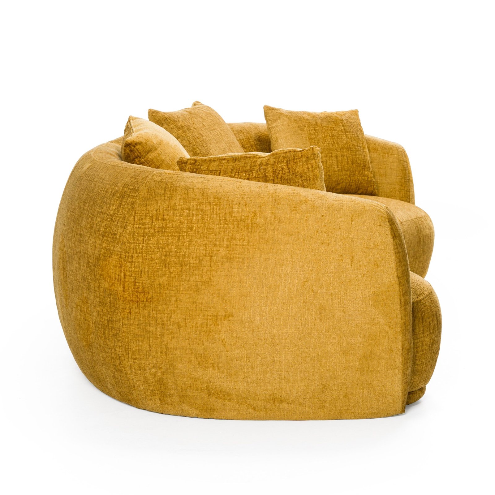 Divani Casa Oakland - Modern Mustard Fabric 4 Seat Sofa - Image 2