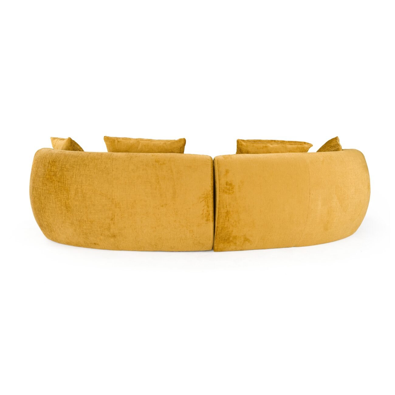 Divani Casa Oakland - Modern Mustard Fabric 4 Seat Sofa - Image 3