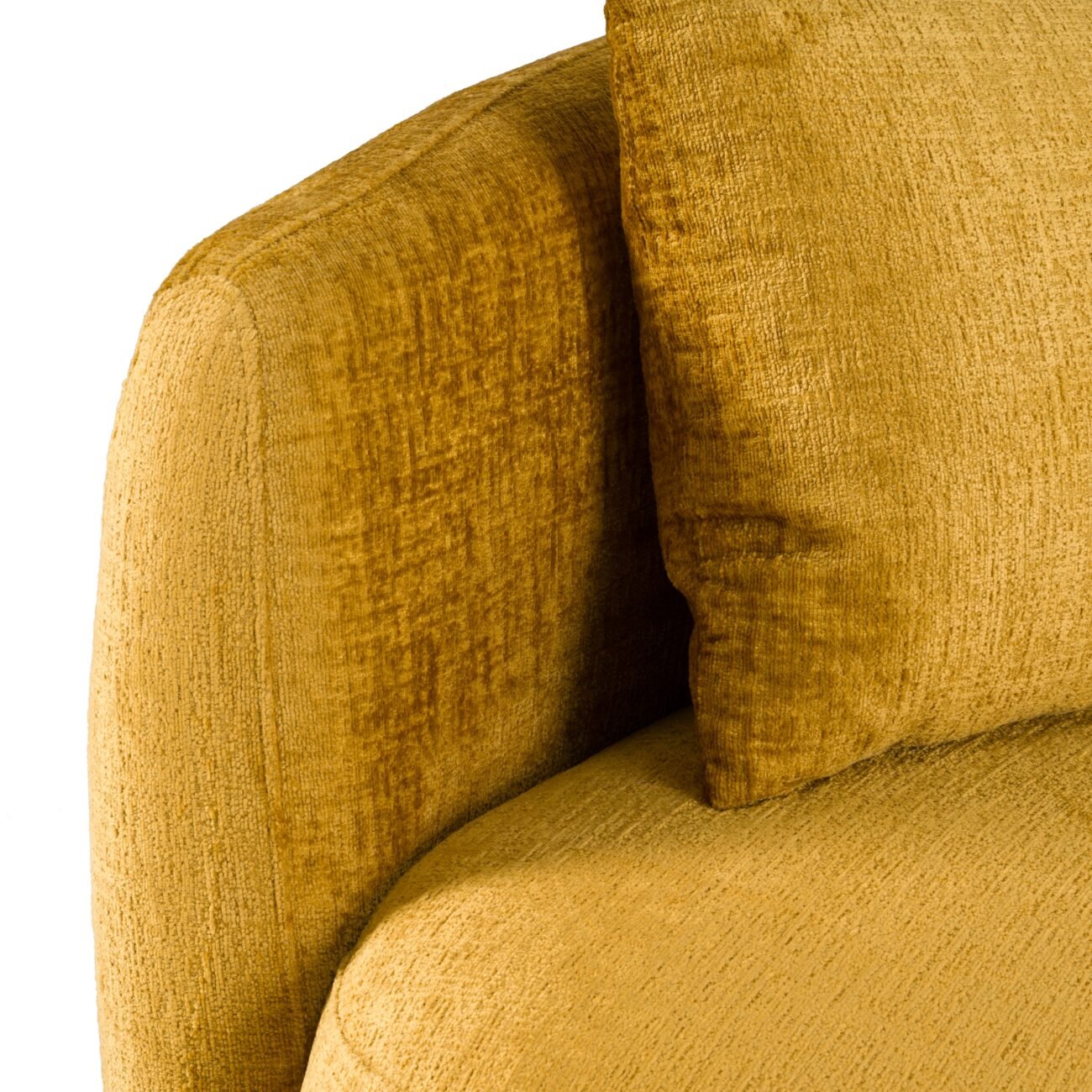 Divani Casa Oakland - Modern Mustard Fabric 4 Seat Sofa - Image 4