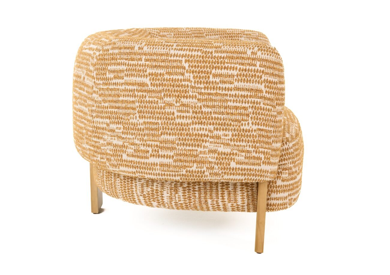 Divani Casa Optima - Mid-Century Modern Orange Fabric Accent Chair - Image 3