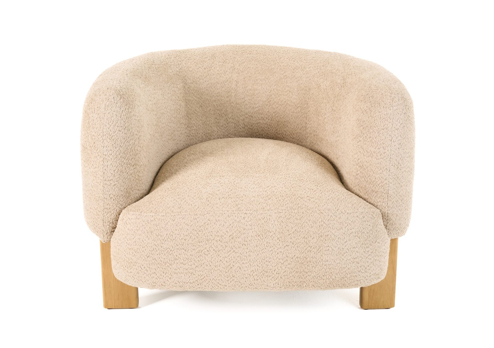 Divani Casa Optima - Mid-Century Modern Taupe Fabric Accent Chair - Image 2